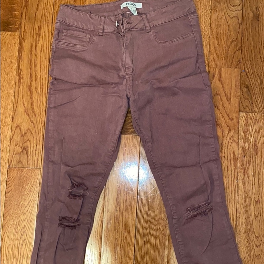 jeans with a few rips